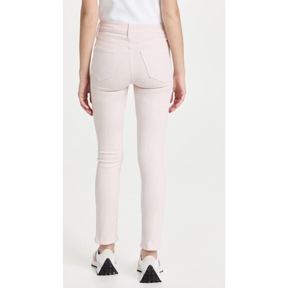 MOTHER The Dazzler Hover Pale Peach Pink High Rise Skinny Jeans, Size 27 - Picture 4 of 16